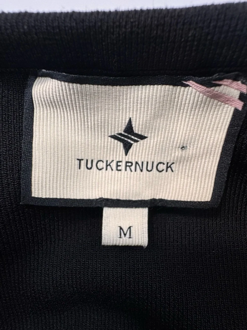 Tuckernuck Blouse Women's Medium Black Stretch Ruffle Casual Off Shoulder Top